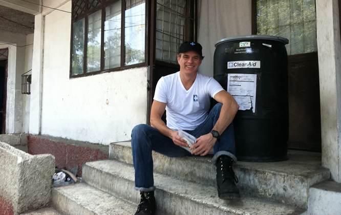 in Haiti with chlorine dioxide to clean water